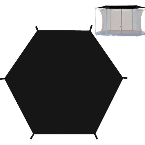 Telo di copertura per trampolino, tenda per trampolino, protezione UV, protezione solare, impermeabile, pieghevole, accessori per tettoia per trampolini a 6 pali (2,4 m – 6 pali) (1/5)