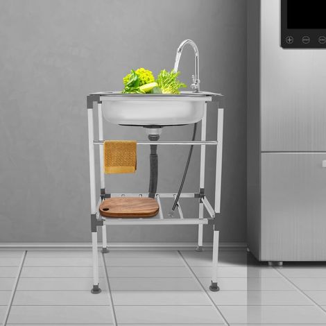 Küchenspüle, Küchenspüle speziell für die Gastronomie, Edelstahlspüle, Belastbarkeit 60 kg
