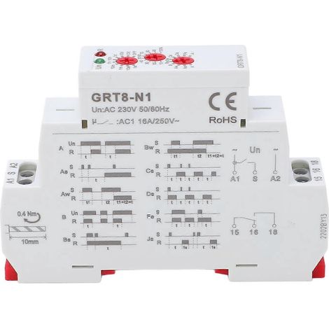 Zeitrelais-Verzögerungs-Timer-Controller mit einstellbarem Steuerschalter, 230 V Wechselstrom, mit LED-Anzeige