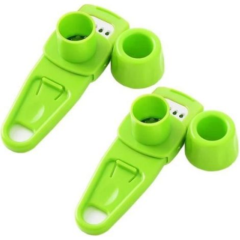 Hachoir manuel multifonctionnel, presse à outils de cuisine avec râpe, coupeur et éplucheur, 2 pièces vert pour préparation culinaire