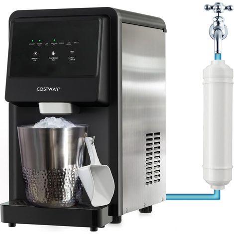 Costway – Machine à glaçons pépites 27 kg/jour – Filtre à eau – Auto-nettoyage – Capacité de stockage 4 kg – Pour usage commercial ou domestique (1/5)