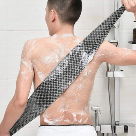 Lot de 5 Serviette exfoliante noire 30x90 cm