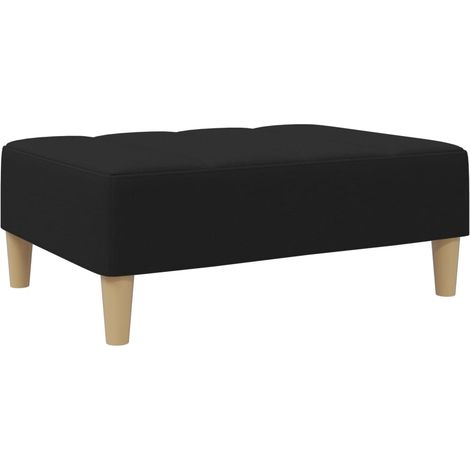 Repose-pied,Tabouret de pied,Pouf noir 77x55x31 cm tissu CFW16041 (1/5)