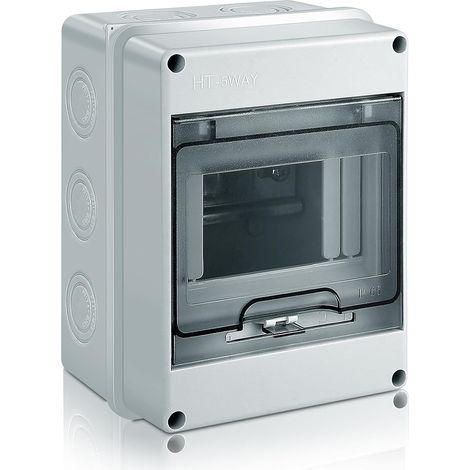 Coffret Electrique Etanche Exterieur, IP65 Boîtier de Distribution en Saillie 5 Modules avec Terminaux, ABS de Surface en Plastique pour une Utilisati (1/5)