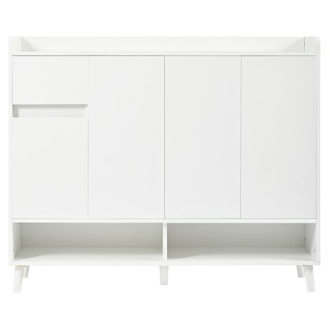 Buffet meuble rangement chaussures 4 portes 1 tiroir 120x35x99 cm