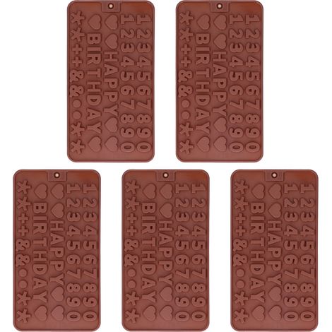 5 moules silicone formes rigolades pour chocolat pudding gâteau cuisine (1/5)