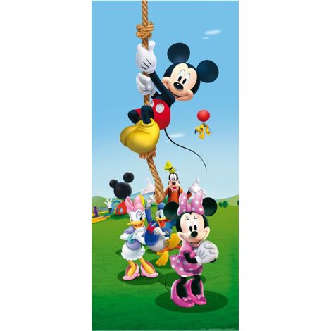 Poster porte La Maison de Mickey et ses Amis Disney intisse 90X202 CM