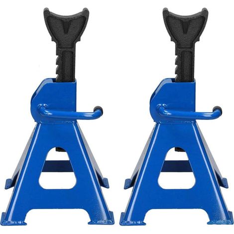 Chandelles Voiture  Chandelles de Levage  Capacité 3 Tonnes  Hauteur Réglable 290-430mm  Set de Chandelles  Support de Cric avec Goupille de Sécurité