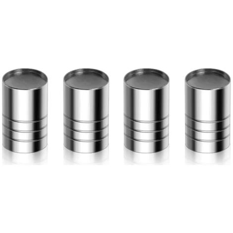 (Pour AMG argent) 4 cache-poussière de valve de pneu en métal 3D pour voiture, compatibles avec Cruze, Captiva, Sonic, Spark, Orlando, Sail, Aveo et Malibu (1/5)