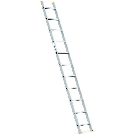 Echelle simple StablePro 11 marches en aluminium, légère et durable, hauteur de travail maximale 3,98m, garantie 5 ans, charge maximale 150kg, Hostrom