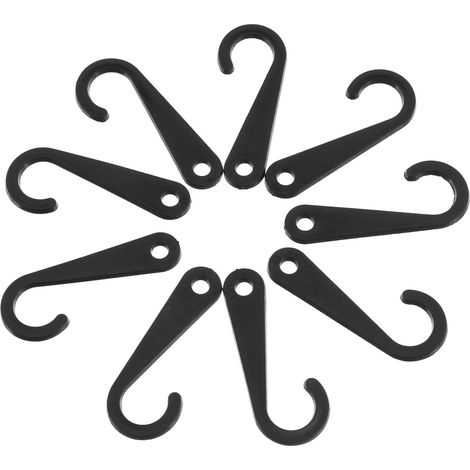 Lot de 500 crochets à chaussettes en plastique noir en forme (1/5)