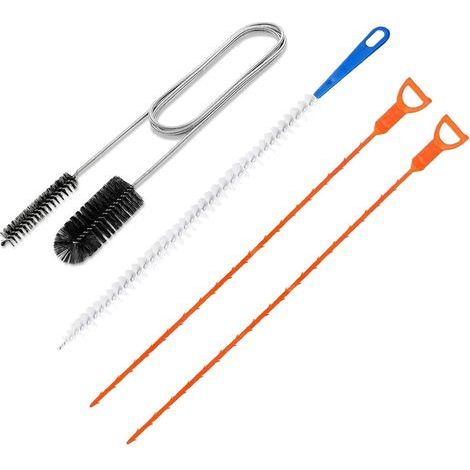 4 Pièces Deboucheur Canalisation Brosse, Drain Outils de Débouchage Brosse de Nettoyage Deboucheur Tuyauterie Canalisation Outil de Débouchage D'évier Furet Deboucheur (1/5)
