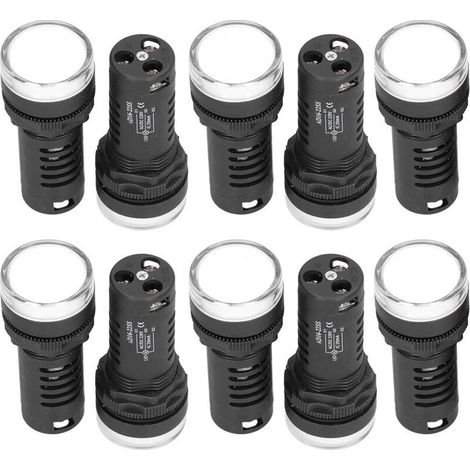 Indicateurs Électroniques Économie d'Énergie 10 Pièces Rouge Vert Alimentation LED Moteurs 220V AC DC