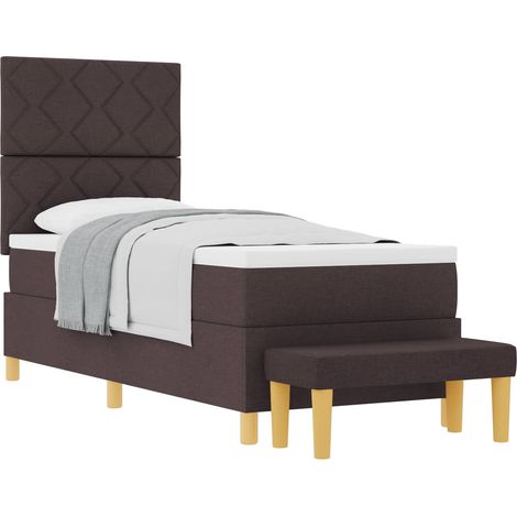 Maison Exclusive - Boxspringbett mit Kopfteil Dunkelbraun 200 x 8 (1/5)