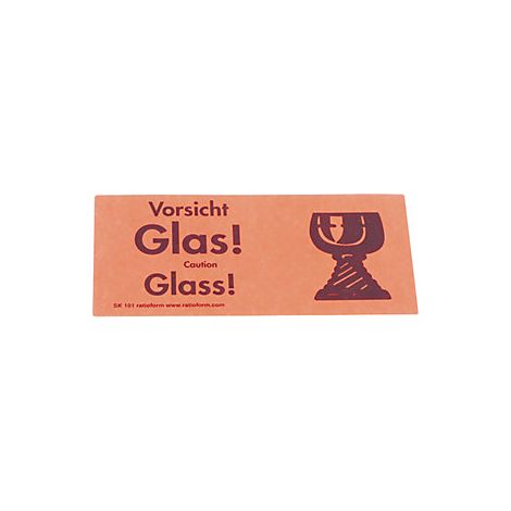 ratioform  Etichette segnaletiche  stampa Caution Glass  conf
