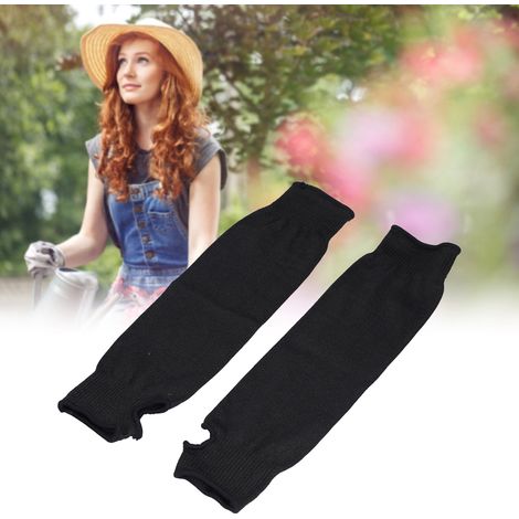 Schnittfeste schwarze HPPE-Schutzhandschuhe der Schutzklasse 5 mit 45 cm langem Sicherheitsgriff für Gartenarbeit und Kochen (1/5)