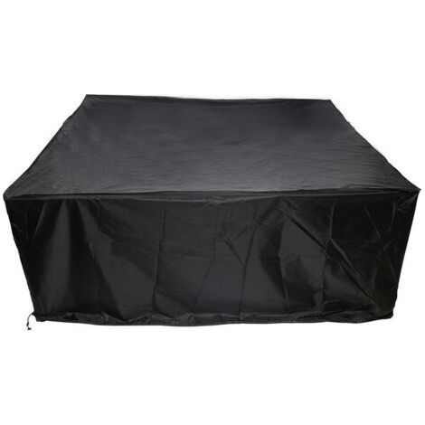 Housse de protection Meuble Table polyester L.200 x l.200 x H.85 cm noir