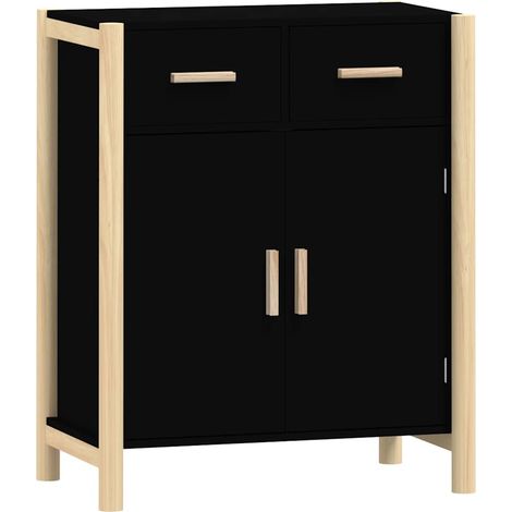 Sideboard/Anrichte/Buffet Schwarz 62x38x75 cm Holzwerkstoff LXWW617511 (1/5)