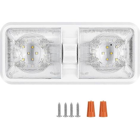 Éclairage intérieur pour camping-car, plafonnier double à DEL 12 V 8 W -- (1/5)