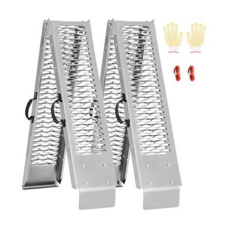Rampe d'Accès en Acier - 2 Pièces - Rampe de Chargement Pliable (1/5)