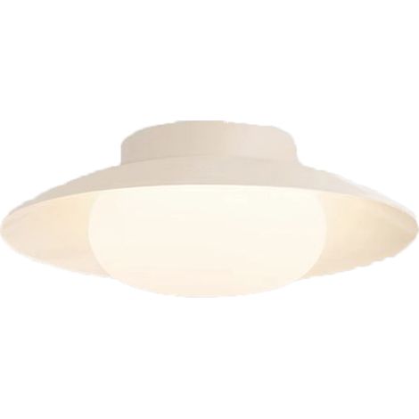 AUTRUCKER Petit plafonnier à intensité variable, style médiéval-moderne, plafonnier rétro en forme de bol, 220V, 35cm, blanc laiteux, lumière tricolore (1/5)