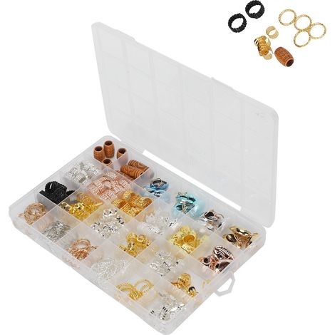 Boucles de Dreadlocks en Métal, Ornements Coquillage pour Tresses, Accessoires Décoratifs (1/5)