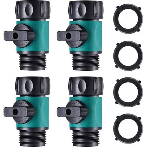 Connecteur Rapide pour Tuyau arrosage avec vanne arrêt,raccords à Connexion Rapide 3/4& avec vanne A5 (1/5)