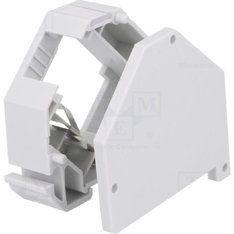 Adaptateur rail DIN Keystone pour modules RJ45 - Gris