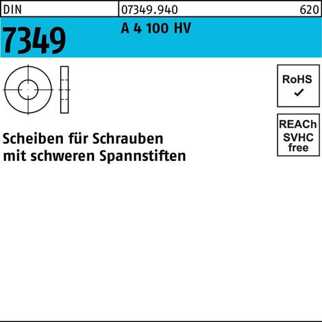DIN 7349 Scheibe Edelstahl A4 100 HV 17mm 50 Stk (1/2)