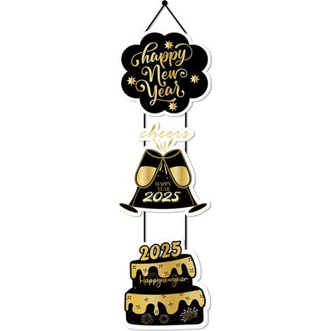 Pendentif de décoration pour le Nouvel An 2025, pour portes, fenêtres et chambres à l’intérieur.