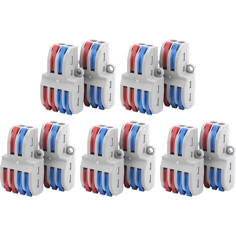 10 connecteurs de fils compacts, bornier à levier et écrou, équipement de connexion rapide SPL SPL-42 (1/5)