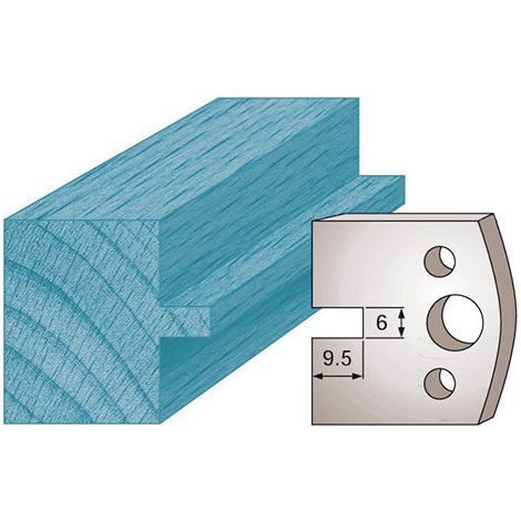 Diamwood Jeu de 2 fers profilés avec acier SP - Ht. 40 x 4 mm - Dimensions 40 x 4 mm - Épaisseur 4 mm - Languette 6 mm - Haute qualité professionnelle (1/2)