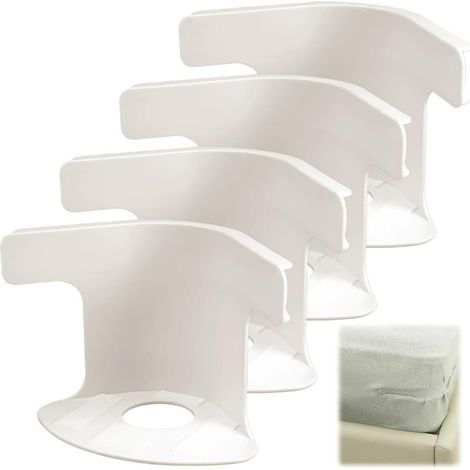 Attaches Universelles pour Drap de Lit - Fixation Housse de Matelas Anti-Dérapant, Sangle de Coin pour Toutes Tailles (Simple/Double/Roi) (8) (1/5)