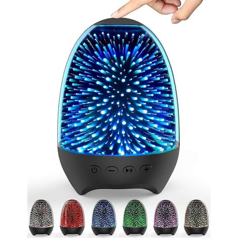 Lampe de chevet LED avec haut-parleur Bluetooth, lampe d'ambiance à intensité variable pour chambre ou salon, 7 C (1/2)
