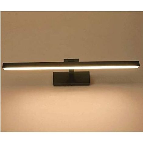 Lampe pour Miroir de Salle de Bain LED 9W/40cm - Applique Réglable Angle - AC85-265V - (Noir/Blanc Chaud)