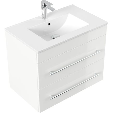 Badmöbel Casa Infinity 750 SoftClose weiss hochglanz