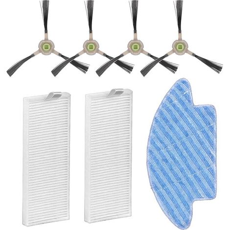 7 Pièces M210 Pièces De Rechange Pour Aspirateur Robot, Compatibles Avec Les Modèles Lefant M210B, M213S, M210S, M210, M213 Et Okp Life K2, K3 K3A, 2 Filtres Hepa, 4 Brosses Latérales Et 1 Serpillière (1/5)