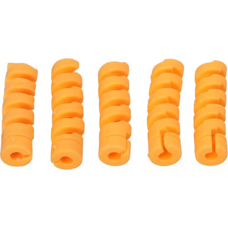 CANSUCC 5 Manchons de Protection en Caoutchouc pour Cadre de Vélo, Anti-Abrasion pour Câbles de Frein et Dérailleur, Jaune (1/5)