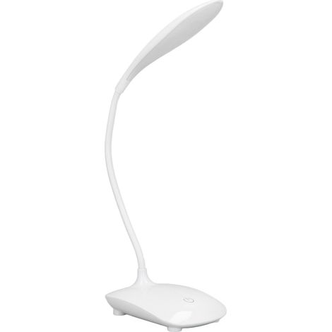 Lampe de bureau LED tactile, alimentée par USB et piles, 3 modes d'éclairage, angle flexible, idéale pour les chambres d'enfants, d'étudiants et de dortoirs. (1/5)