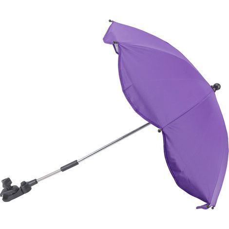 Parasol universel pour poussette de 14 pouces avec protection UV, réglable, violet (colle argentée) (1/5)