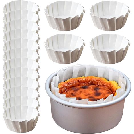 Lot de 50 doublures en papier sulfurisé résistant à l'huile pour muffins et cupcakes 10,2 x 15,2 x 20,3 cm,15,2 Cm.,15,2 Cm.