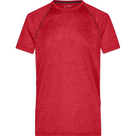 James & Nicholson Funktions-Shirt Herren JN496 Gr. 2XL red-melange/titan
