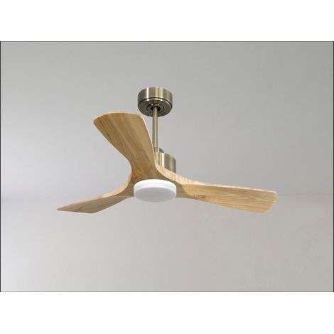Modulo Slim de Klassfan - Ventilateur de plafond et destratificateur moteur DC chocolat et bois blanc 30 à 60 m² (1/5)