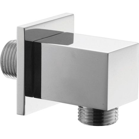 Crosswater Square coude mural chrome