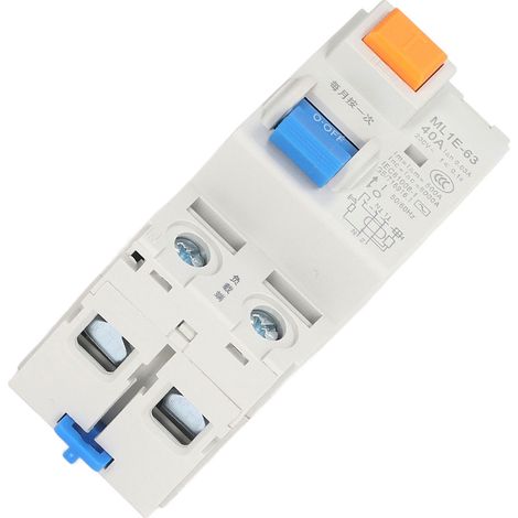 Disjoncteur miniature différentiel avec protection contre les fuites de courant et les surintensités 1P+N 40A 230V (1/5)