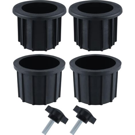 Pièces détachées pour pied de parasol - Pièces détachées pour parasol - Contient 4 anneaux de fixation compatibles avec le parasol et 2 molettes de serrage - Accessoires pour parasol... (1/5)