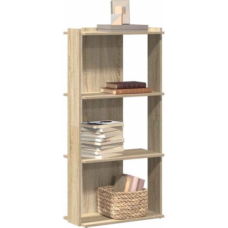 Bücherregal 3 Böden Sonoma-Eiche 60x30x120 cm Holzwerkstoff