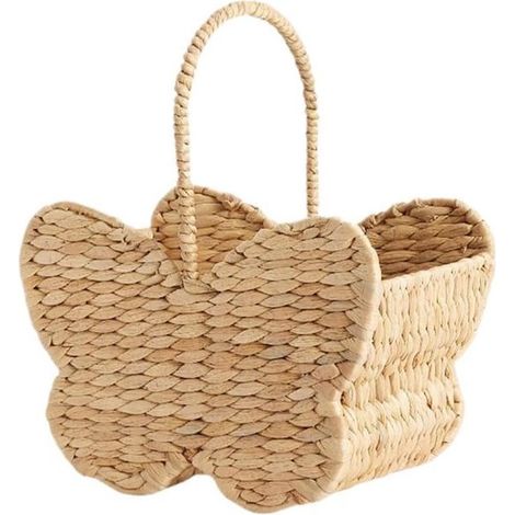Panier en osier papillon – Poignées – Pique-nique, jouets, mariage – Bohème – Cueillette (1/4)