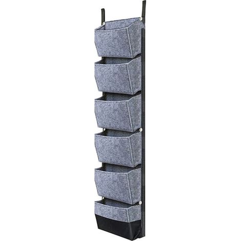 Sacs De Plantation Suspendus Avec 6 Poches Pots De Fleurs De Jardinage Verticaux Jardiniere Mur Suspendu Sacs De Plantation 42 X 12 Pouces, Gris - Gris (1/5)
