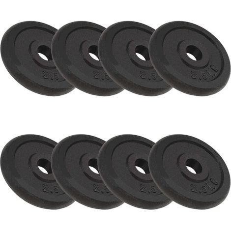 Hantelscheiben 8 Stk. 8x2,5 kg Gusseisen